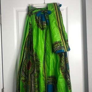African Skirt w/matching Head scarf